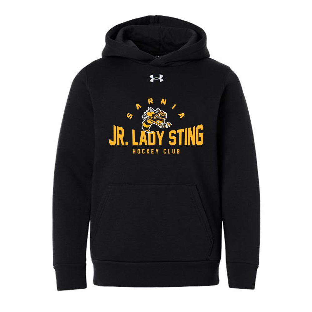 Jr Lady Sting Youth Under Armour Team Icon Fleece Hooded Sweatshirt