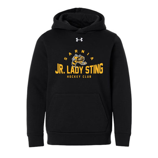 Jr Lady Sting Youth Under Armour Team Icon Fleece Hooded Sweatshirt