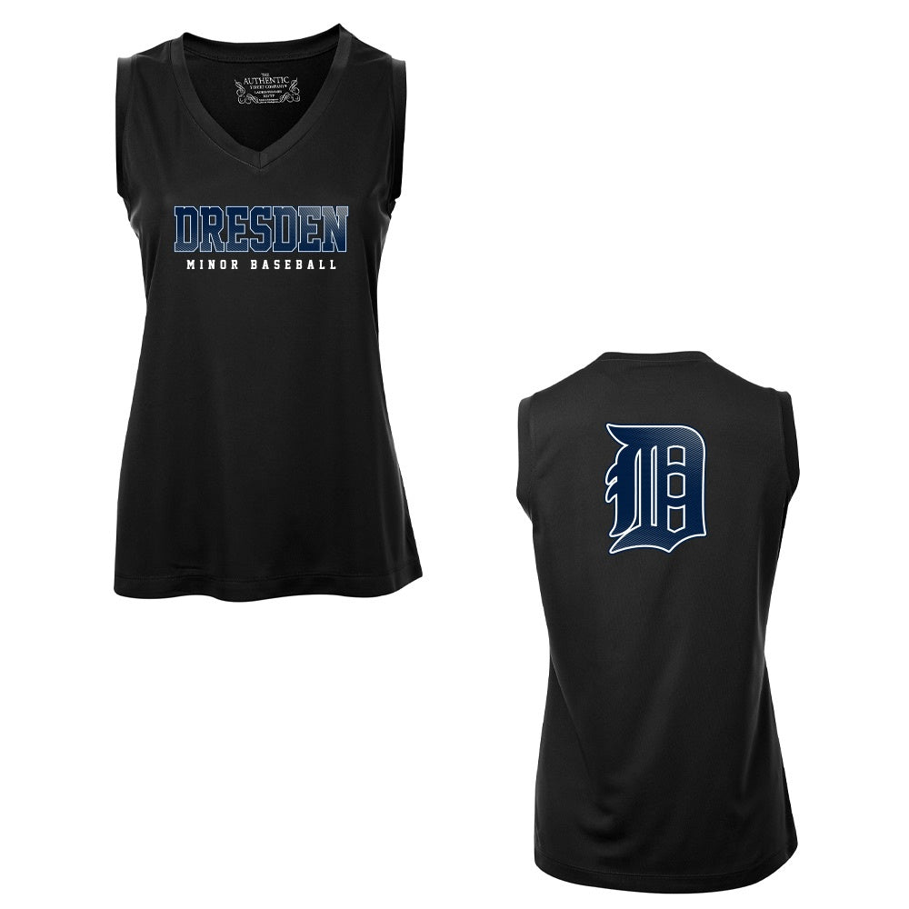 Dresden Minor Baseball Ladies' Pro Team Sleeveless V-Neck Tee