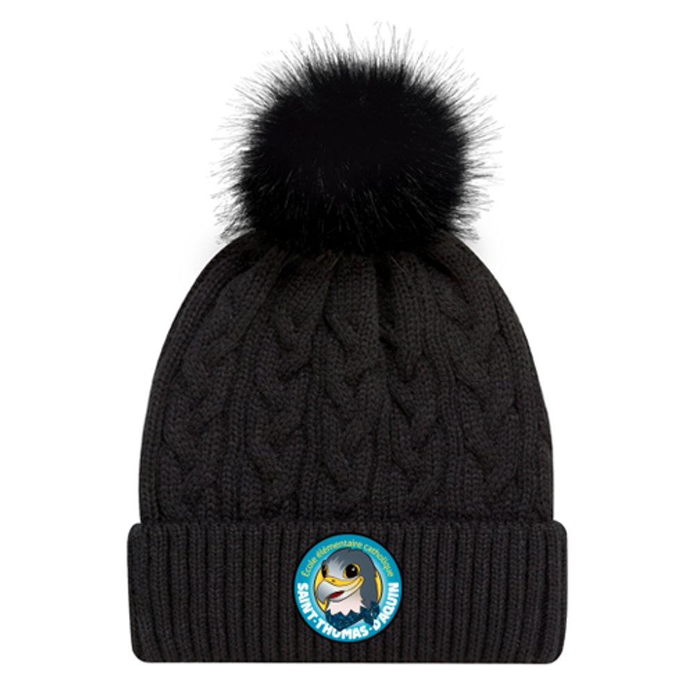 St Thomas D'Aquin Faux Fur Pom Pom Cuff Toque