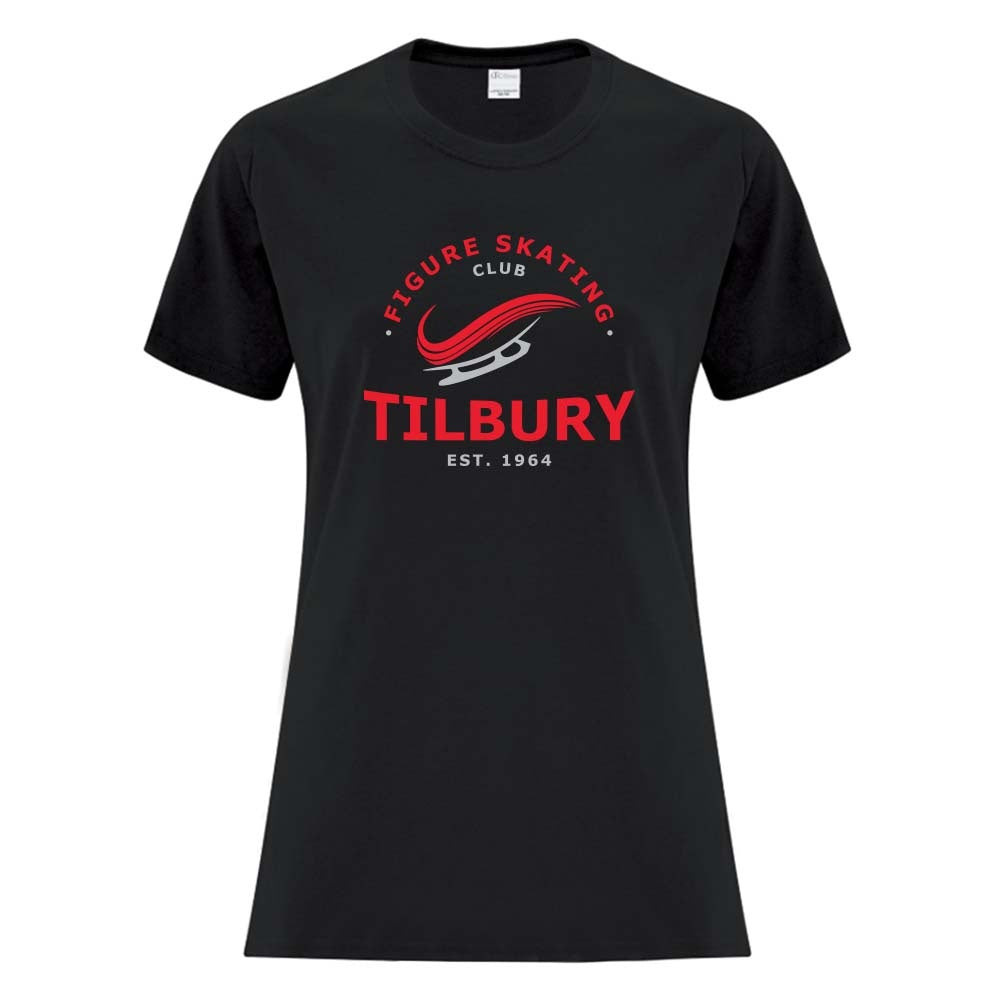 Tilbury Figure Skating Ladies' Cotton T-Shirt (Alt. Logo)