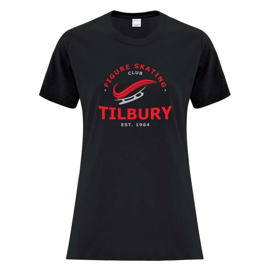 Tilbury Figure Skating Ladies' Cotton T-Shirt (Alt. Logo)