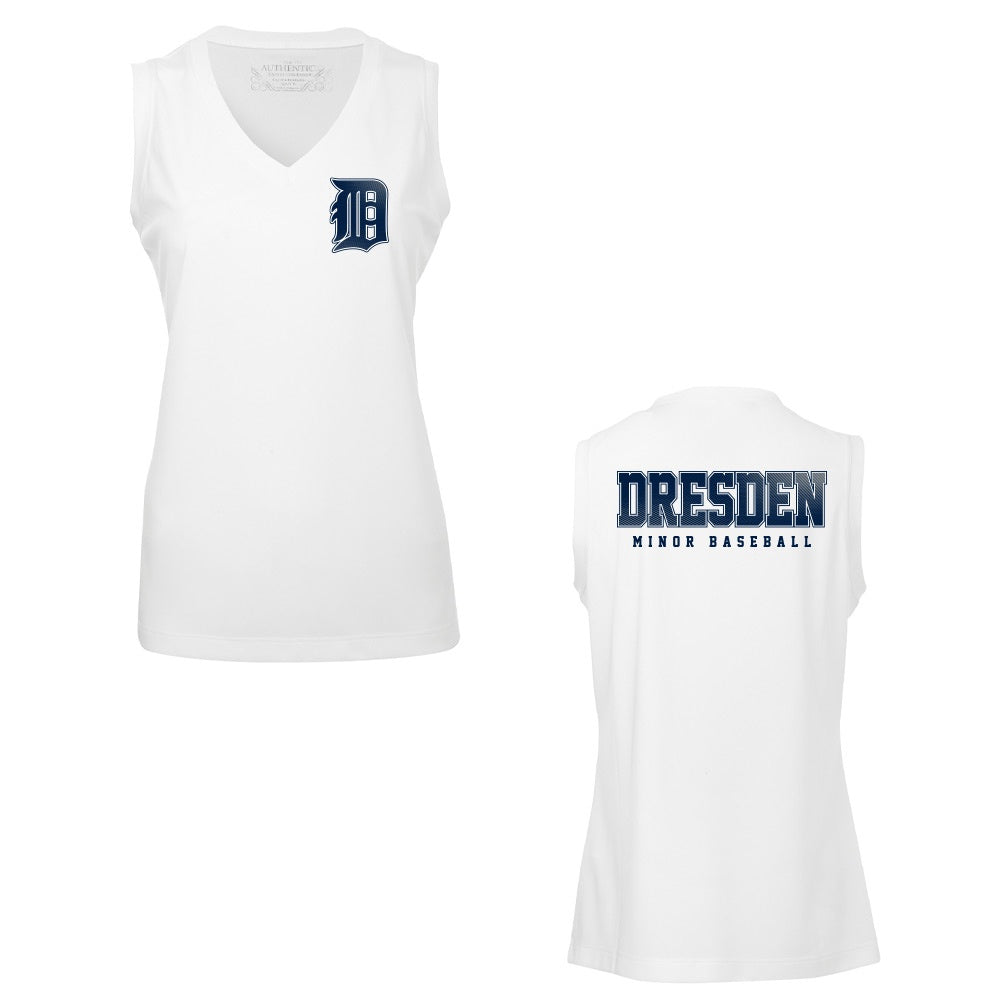 Dresden Minor Baseball Ladies' Pro Team Sleeveless V-Neck Tee