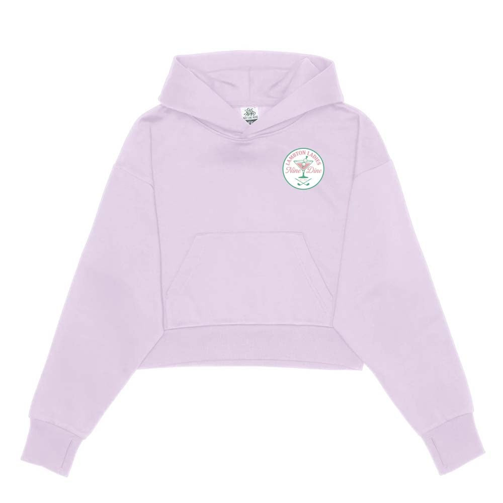 Lambton Ladies 9 & Dine Adult Cropped Shoulder Pullover Hoodie