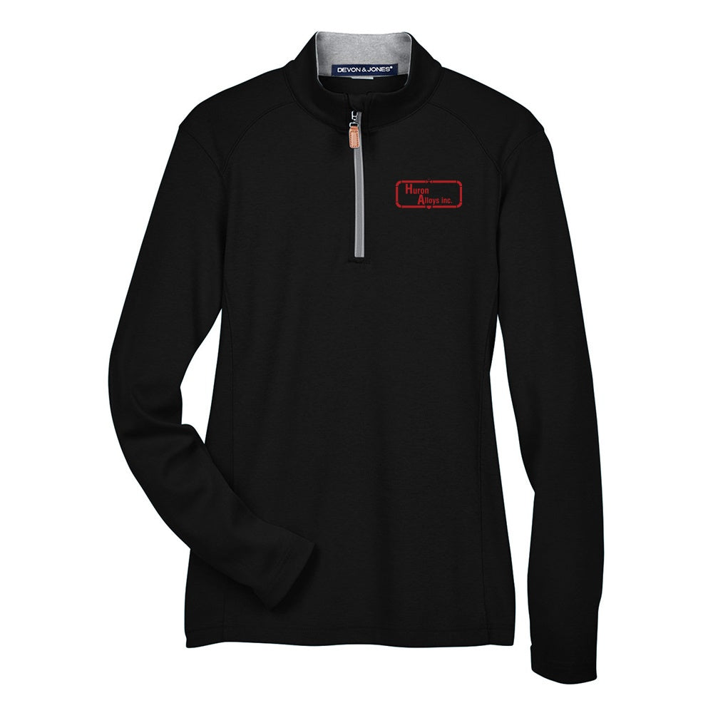 Huron Alloys Ladies' Devon & Jones Performance Quarter-Zip