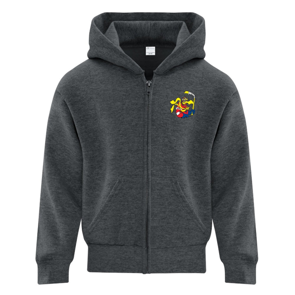 Petrolia Flyers Youth Fleece Full Zip Hooded Sweatshirt
