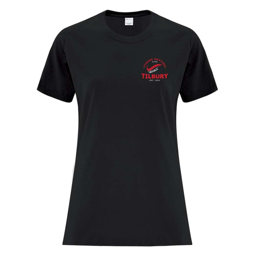 Tilbury Figure Skating Ladies' Cotton T-Shirt (Alt. Logo)