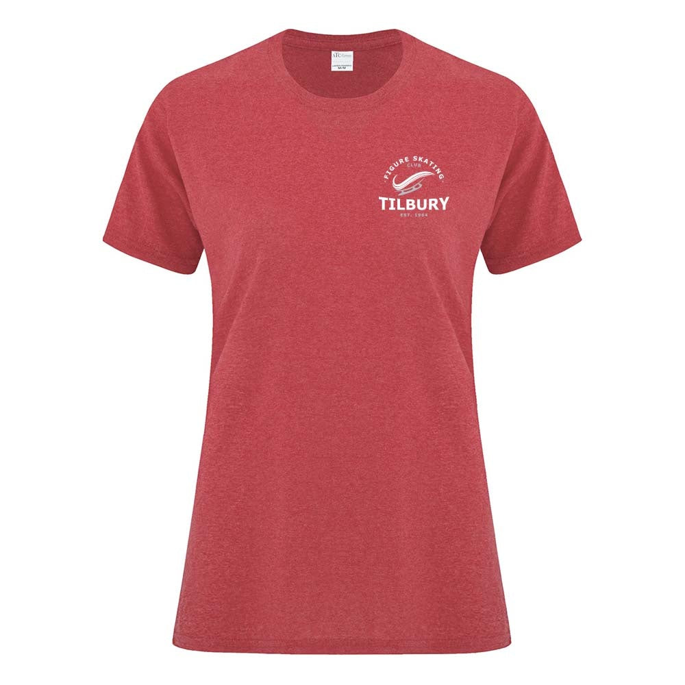 Tilbury Figure Skating Ladies' Cotton T-Shirt (Alt. Logo)