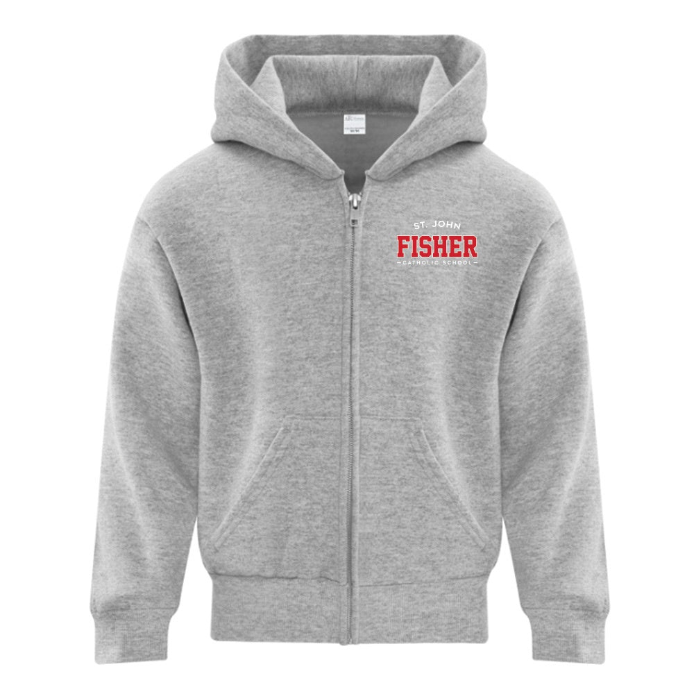 St. John Fisher Youth Everyday Fleece Full Zip Hooded Sweatshirt