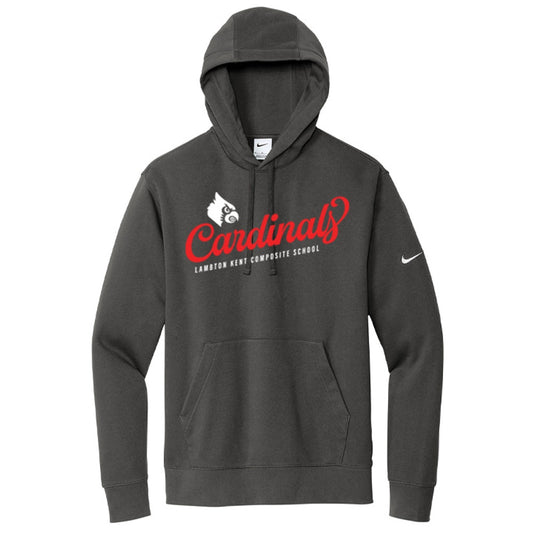 Lambton Kent Composite School Adult Nike Club Fleece Sleeve Swoosh Pullover Hoodie