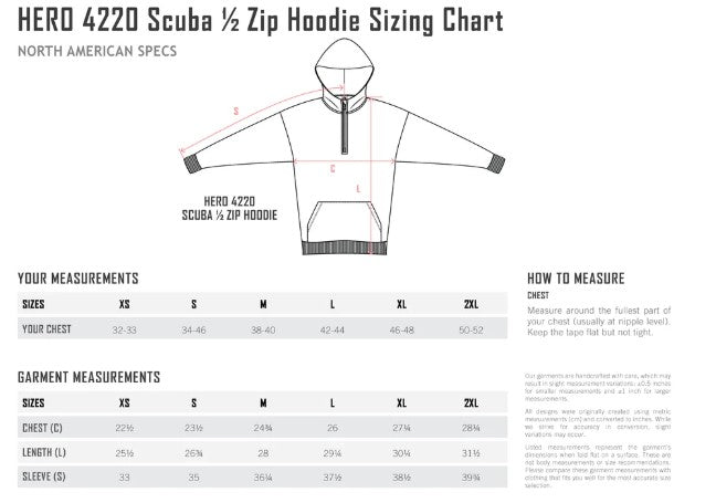 Unisex Sizing Chart