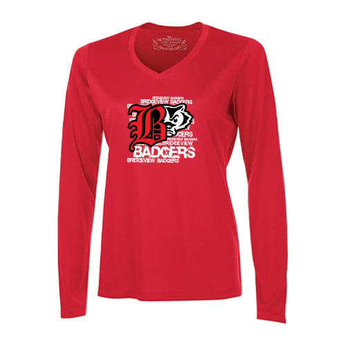 Bridgeview Ladies' Pro Team Long Sleeve V-Neck T-Shirt