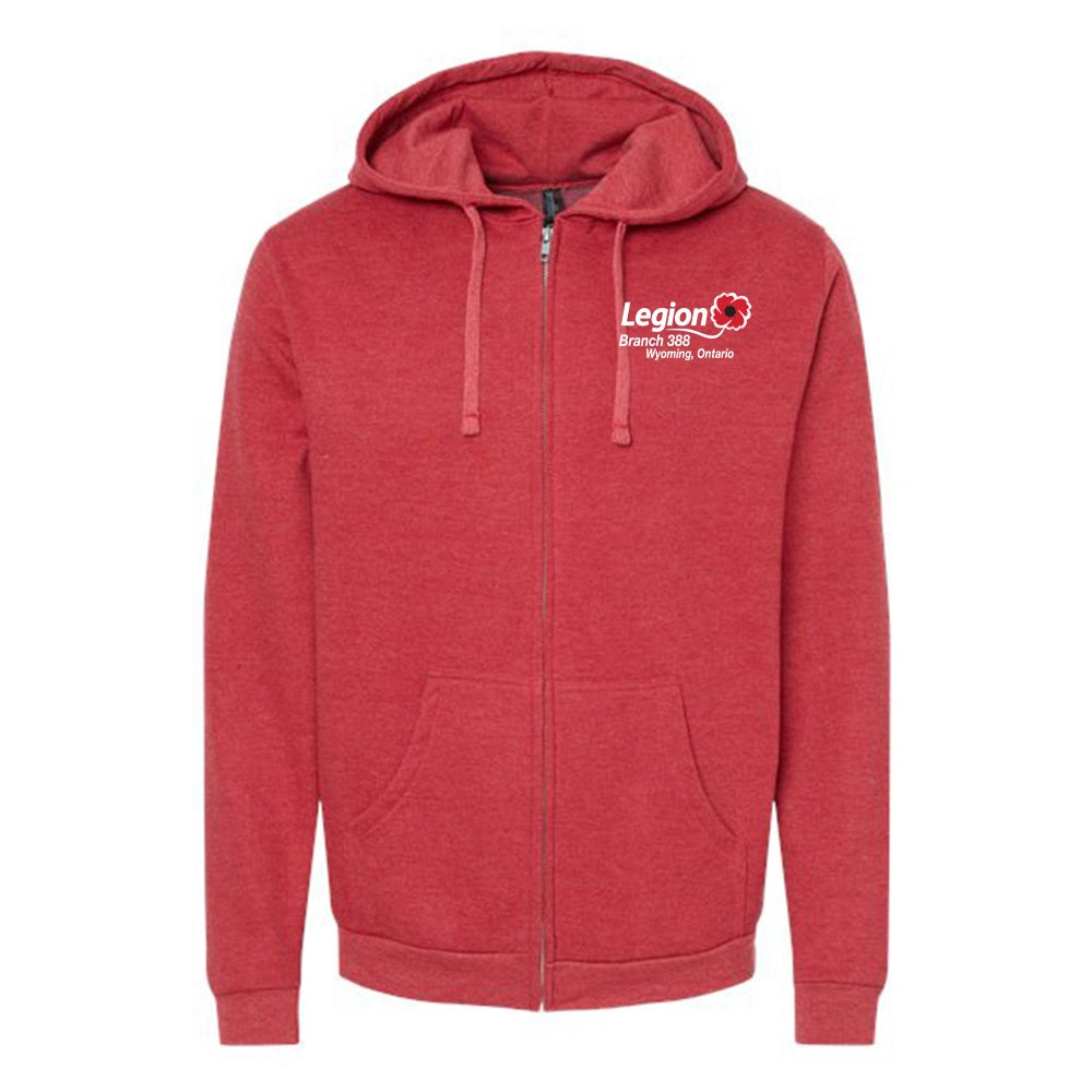 Wyoming Legion Branch 388 Adult Zipper Fleece Hoodie