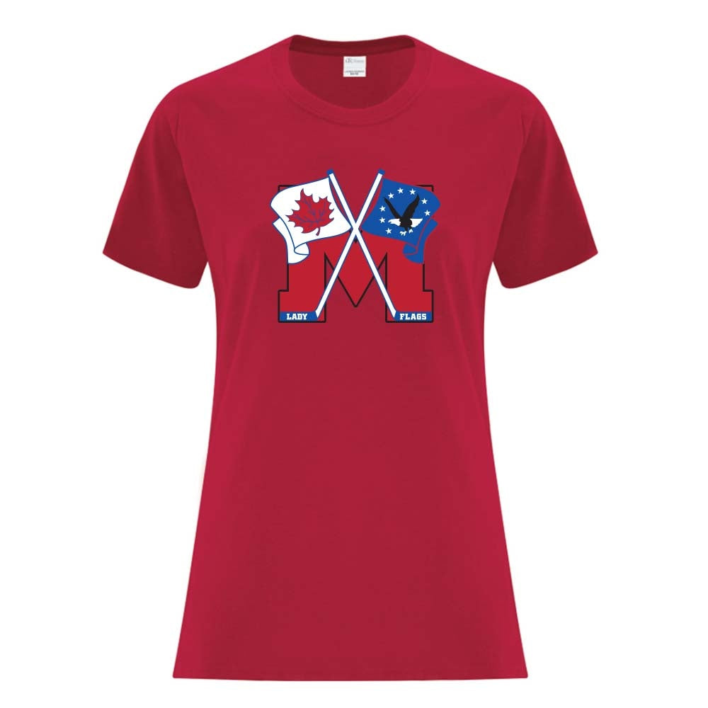 Mooretown Lady Flags Ladies' Cotton T-Shirt