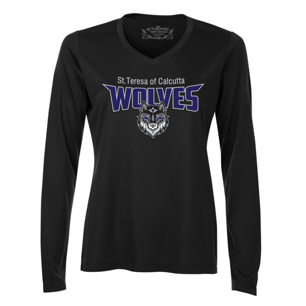 St. Teresa of Calcutta Ladies' Pro Team Long Sleeve V-Neck