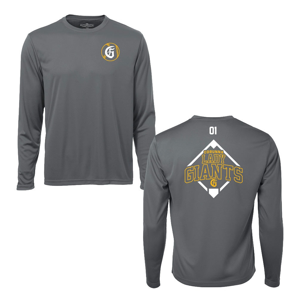 Corunna Lady Giants Youth Pro Team Long Sleeve