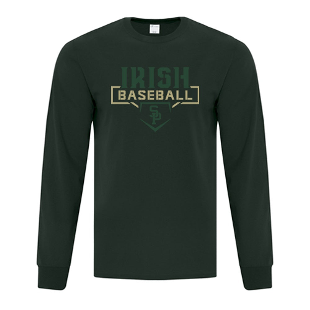 St. Pats Baseball Adult Everday Cotton Long Sleeve T-Shirt