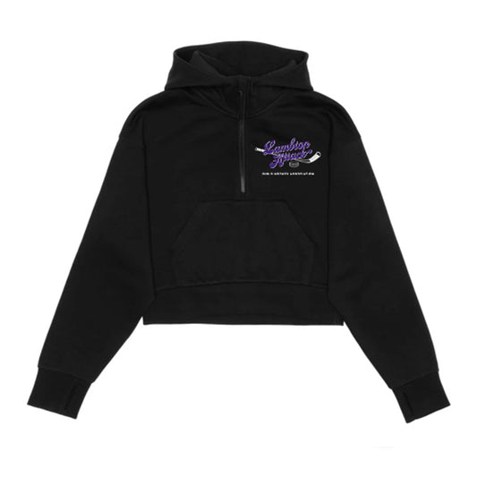 Lambton Attack Adult Cropped Drop Shoulder 1/2 Zip Hoodie