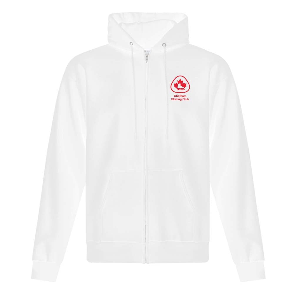 Chatham Skating Club Adult Fleece Full Zip Hooded Sweatshirt