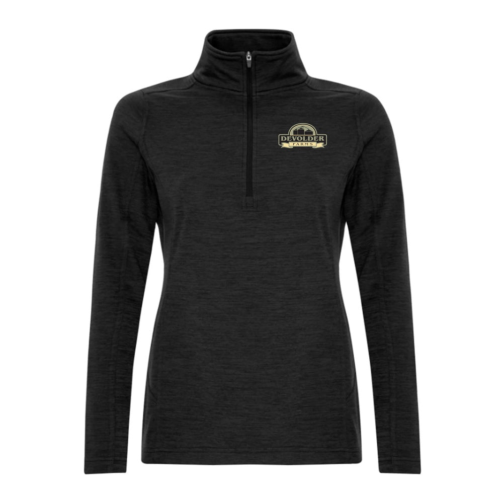 Devolder Farms Ladies' Dynamic Heather Fleece 1/2 Zip Sweatshirt
