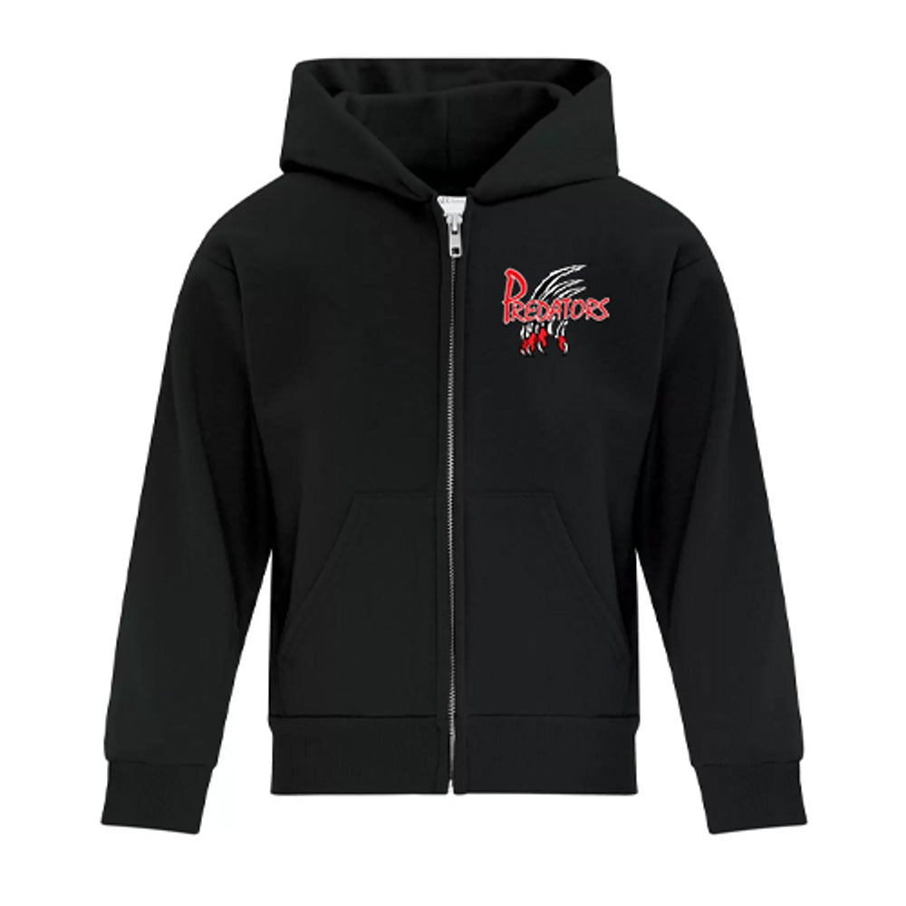 Lambton Shores Predators Youth Everyday Fleece Full Zip Hooded Sweatshirt