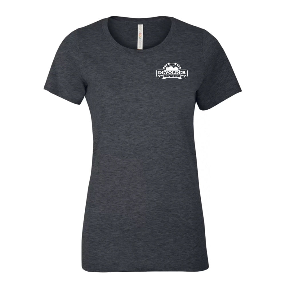 Devolder Farms Ladies' Eurospun Ring Spun T-Shirt