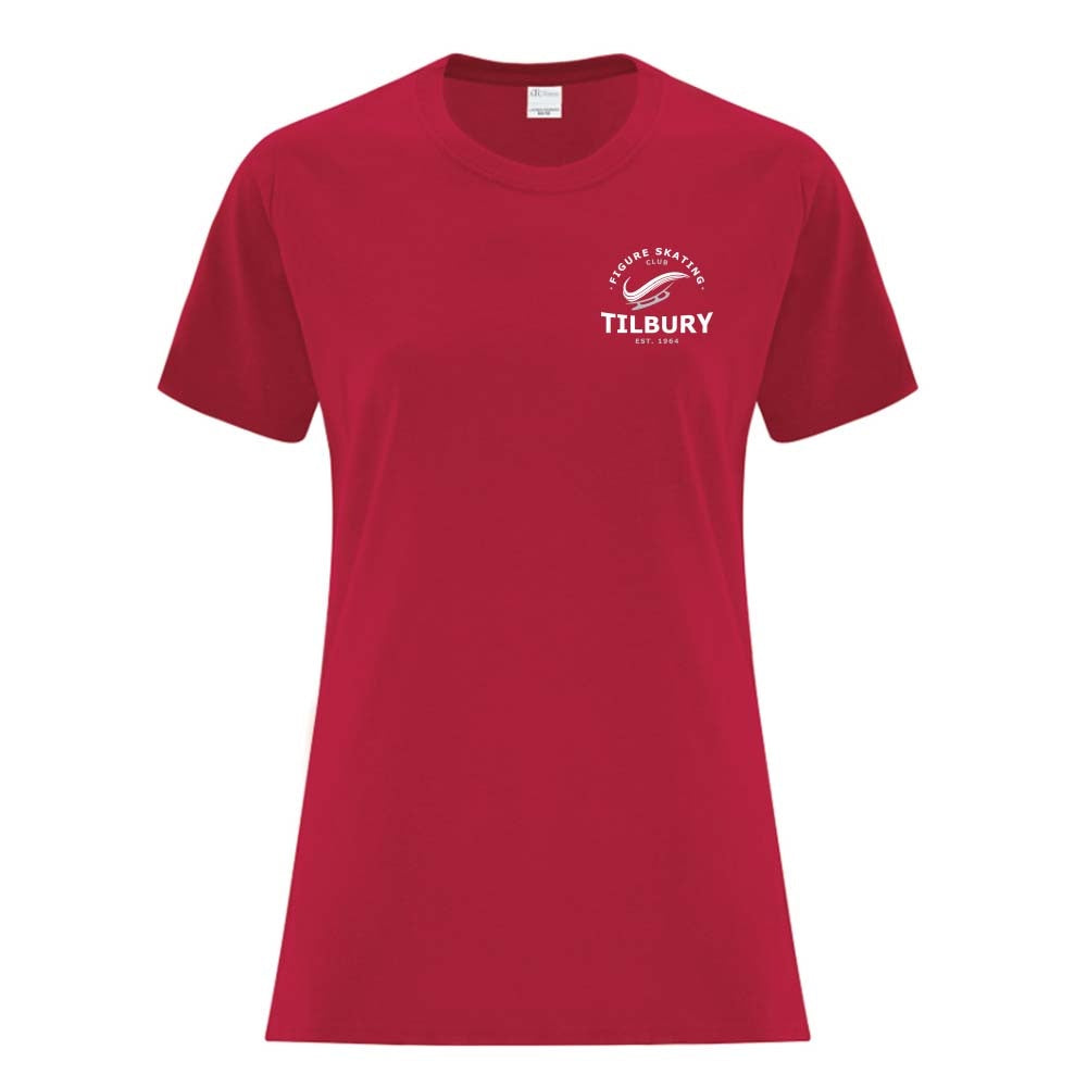 Tilbury Figure Skating Ladies' Cotton T-Shirt (Alt. Logo)