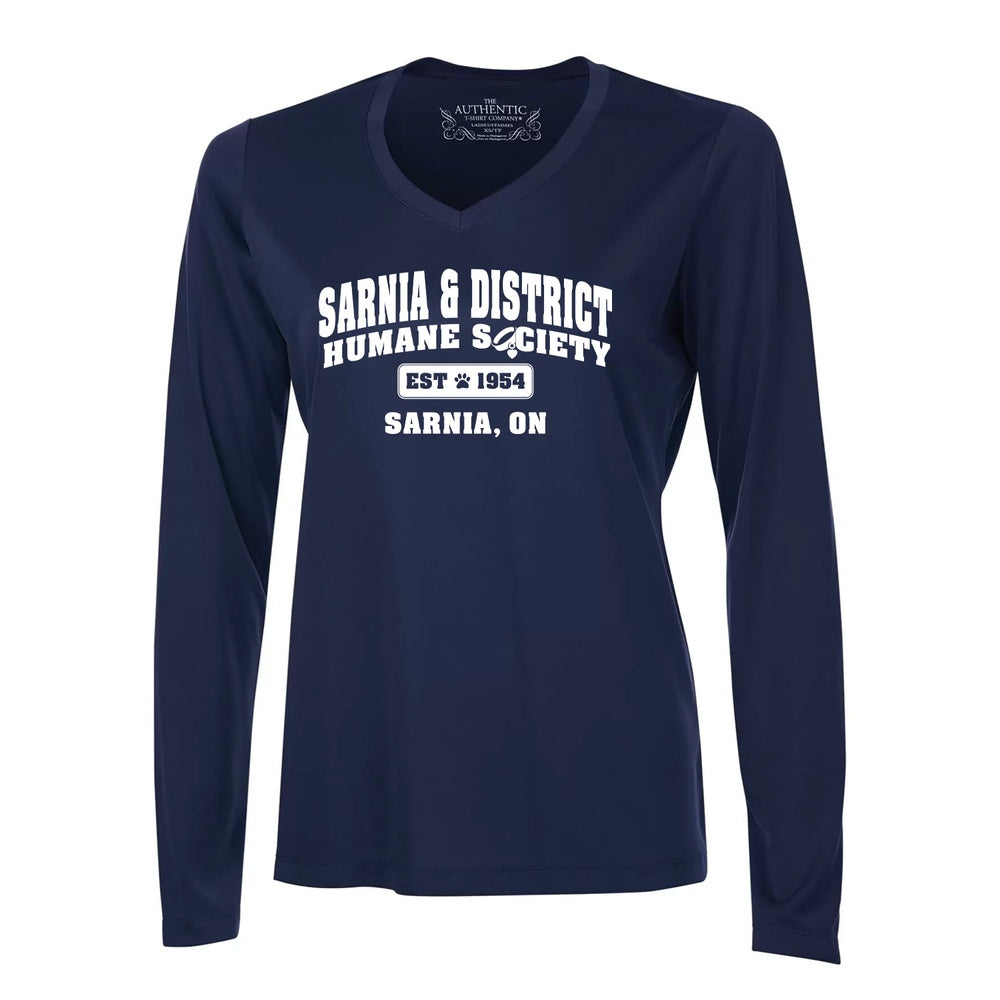 Sarnia Humane Society Ladies' Pro Team Long Sleeve V-Neck T-Shirt