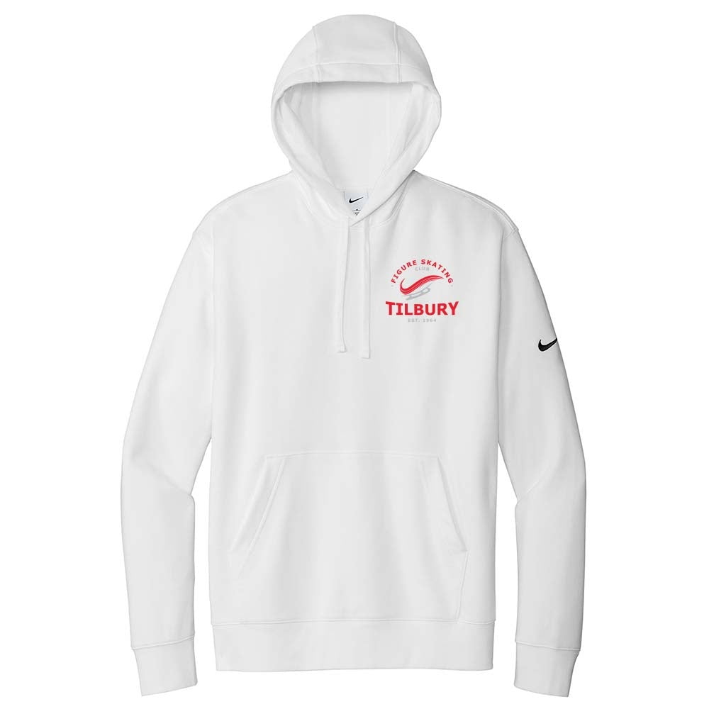 Tilbury Figure Skating Adult Nike Club Fleece Sleeve Swoosh Pullover Hoodie (Alt. Logo)