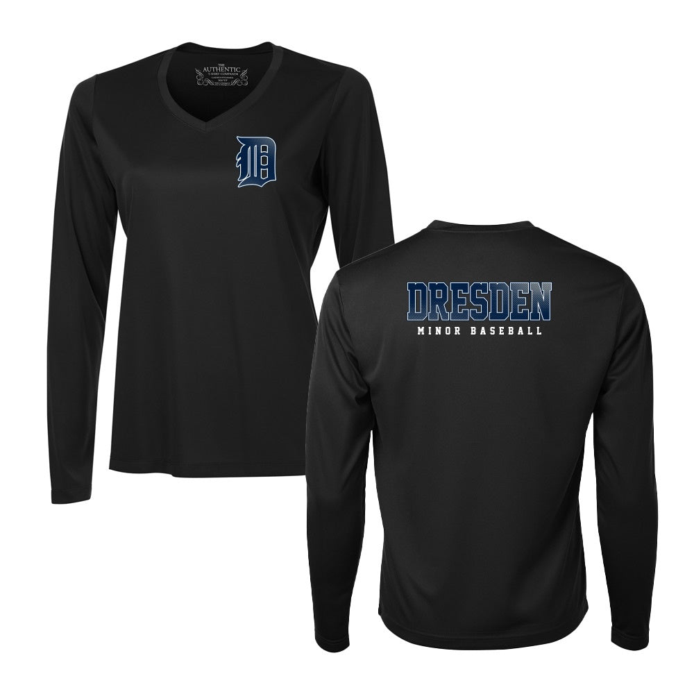 Dresden Minor Baseball Ladies' Pro Team Long Sleeve V-Neck
