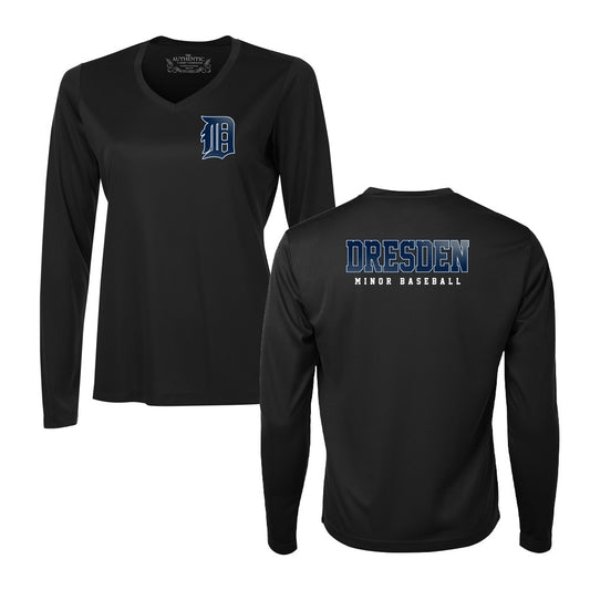 Dresden Minor Baseball Ladies' Pro Team Long Sleeve V-Neck