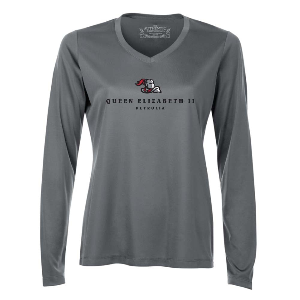 Queen Elizabeth II Petrolia Ladies' Pro Team Long Sleeve V-Neck
