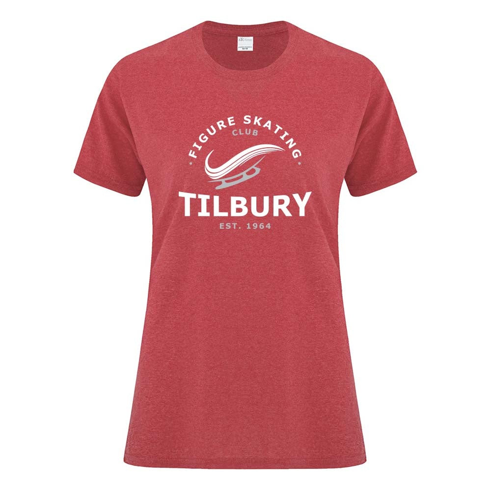 Tilbury Figure Skating Ladies' Cotton T-Shirt (Alt. Logo)