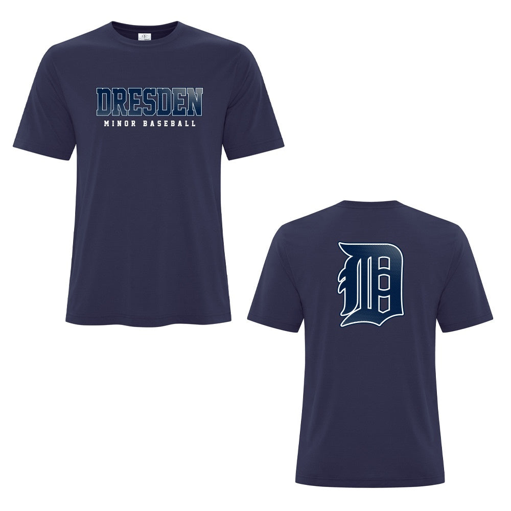 Dresden Minor Baseball Adult Pro Spun T-Shirt