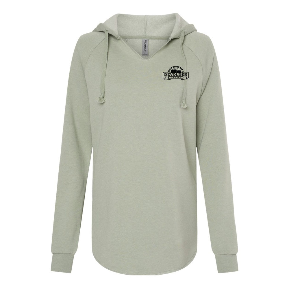 Devolder Farms Ladies' Lightweight California Wave Wash Hooded Sweatshirt