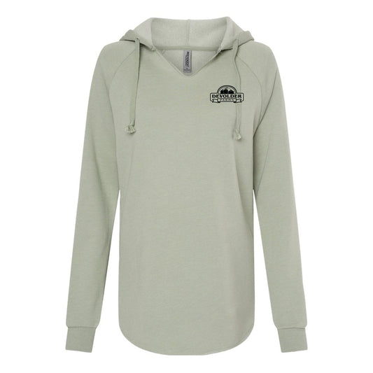 Devolder Farms Ladies' Lightweight California Wave Wash Hooded Sweatshirt