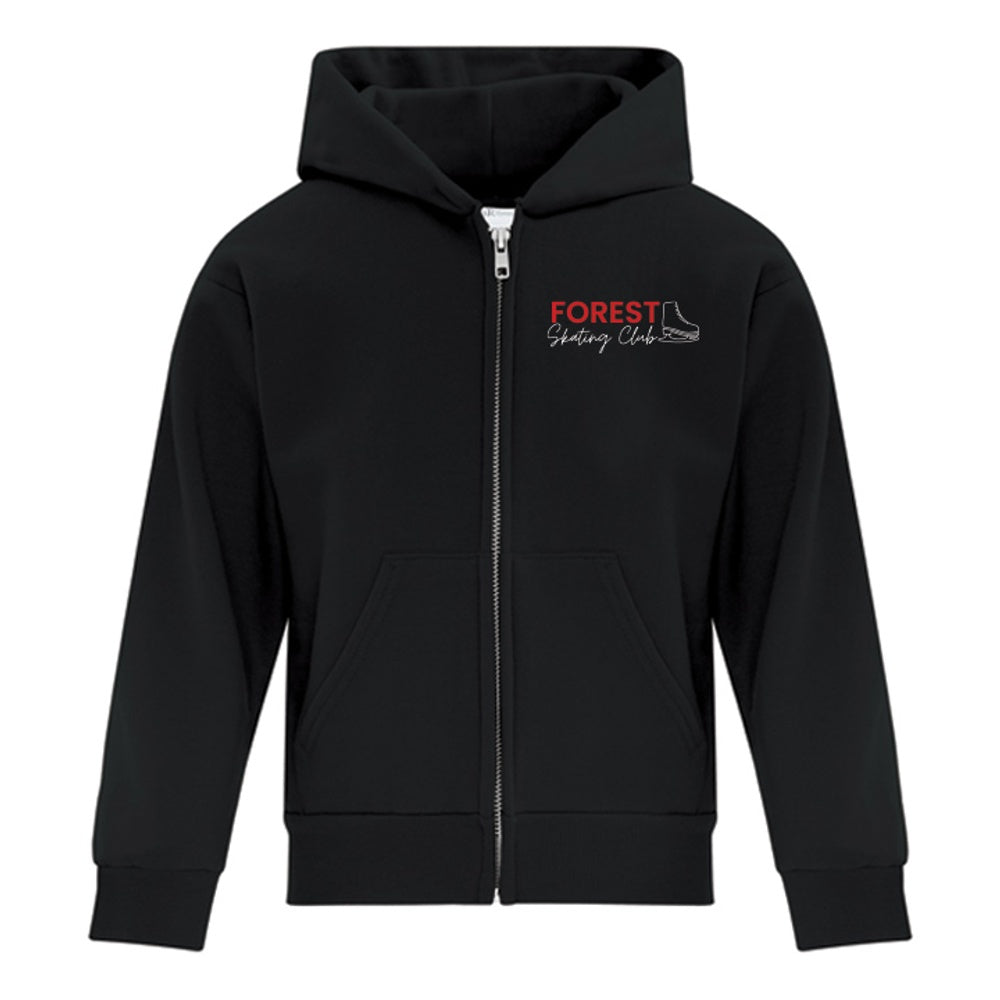 Forest Skating Club Youth Everyday Fleece Full Zip Hooded Sweatshirt