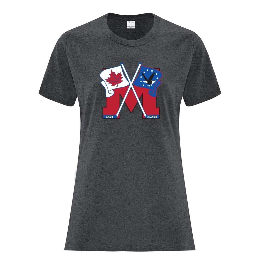 Mooretown Lady Flags Ladies' Cotton T-Shirt