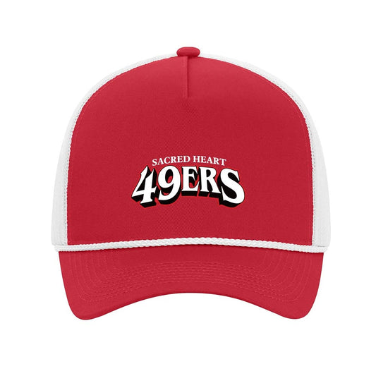 Sacred Heart Cotton Twill 5-Panel Trucker Rope Cap