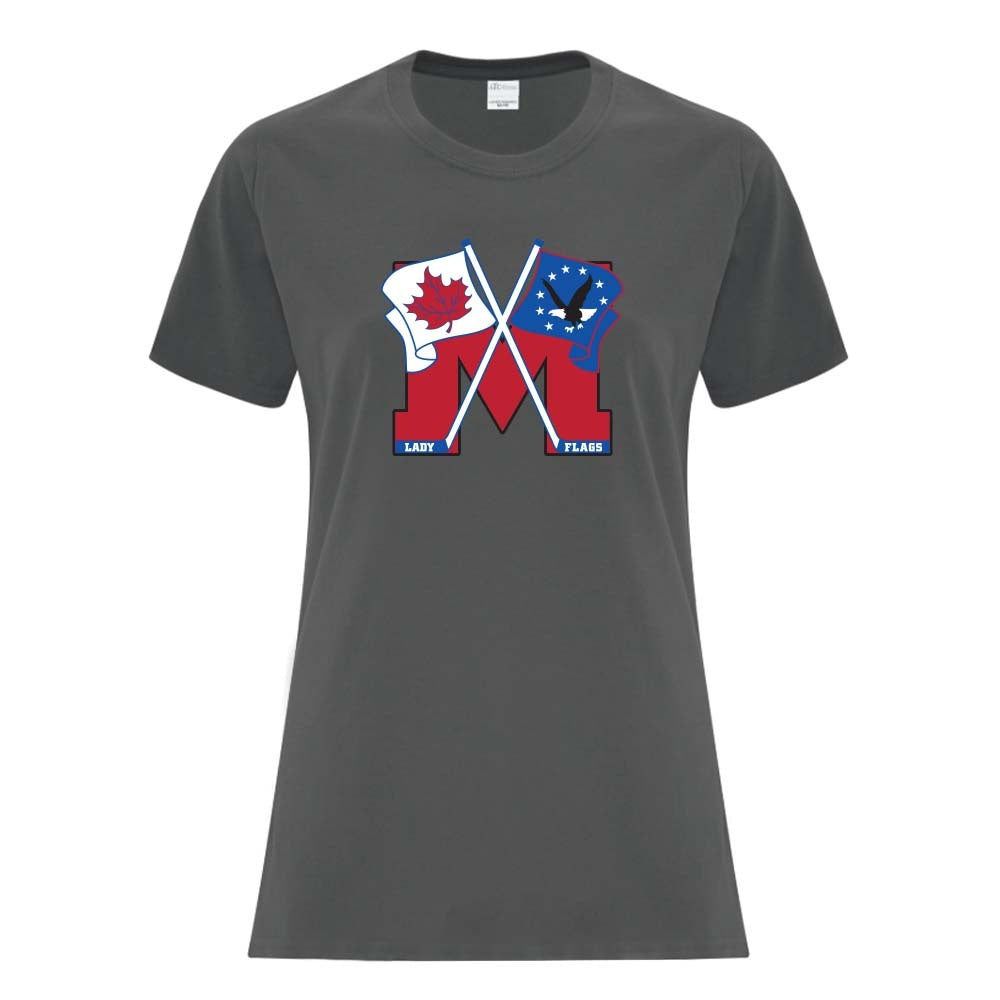Mooretown Lady Flags Ladies' Cotton T-Shirt