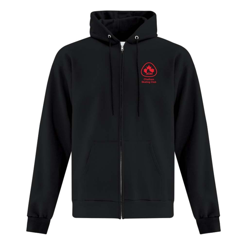 Chatham Skating Club Adult Fleece Full Zip Hooded Sweatshirt