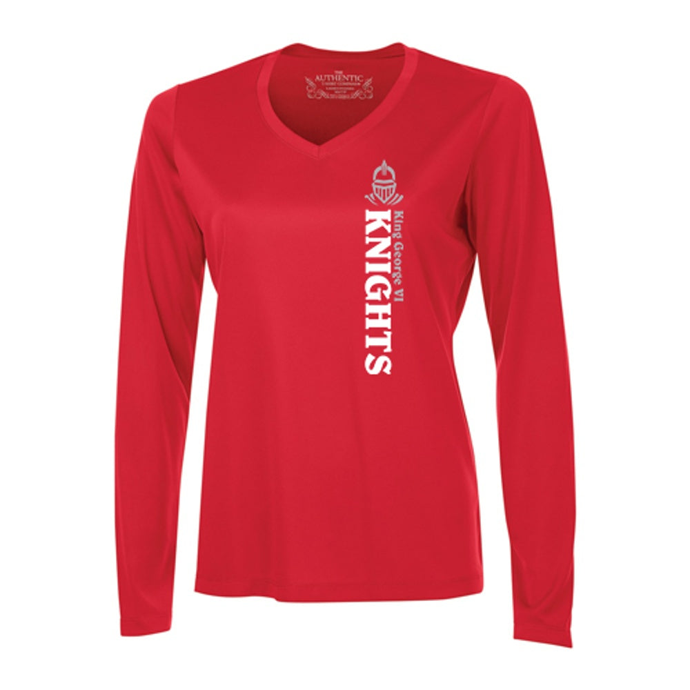 King George Ladies' Pro Team Long Sleeve V-Neck T-Shirt