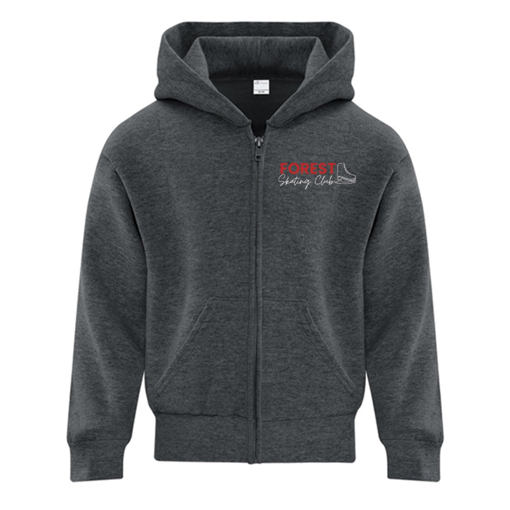 Forest Skating Club Youth Everyday Fleece Full Zip Hooded Sweatshirt
