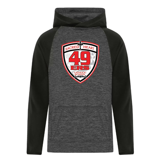 Sacred Heart Youth Dynamic Heather Fleece Two Tone Hoodie
