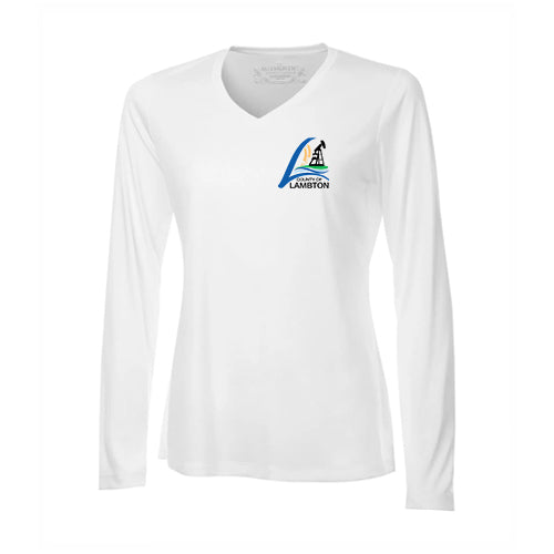 County of Lambton Pro Team Long Sleeve V-Neck Ladies T-Shirt