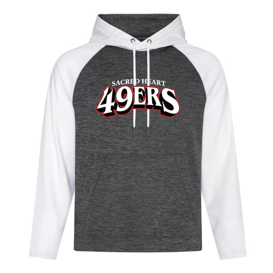 Sacred Heart Adult Dynamic Heather Fleece Two Tone Hoodie