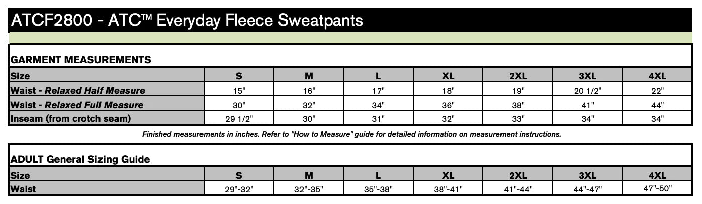 Youth Sizing Chart