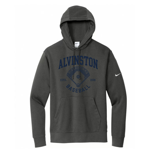 Alvinston Riverhawks Adult Nike Club Fleece Sleeve Swoosh Pullover Hoodie