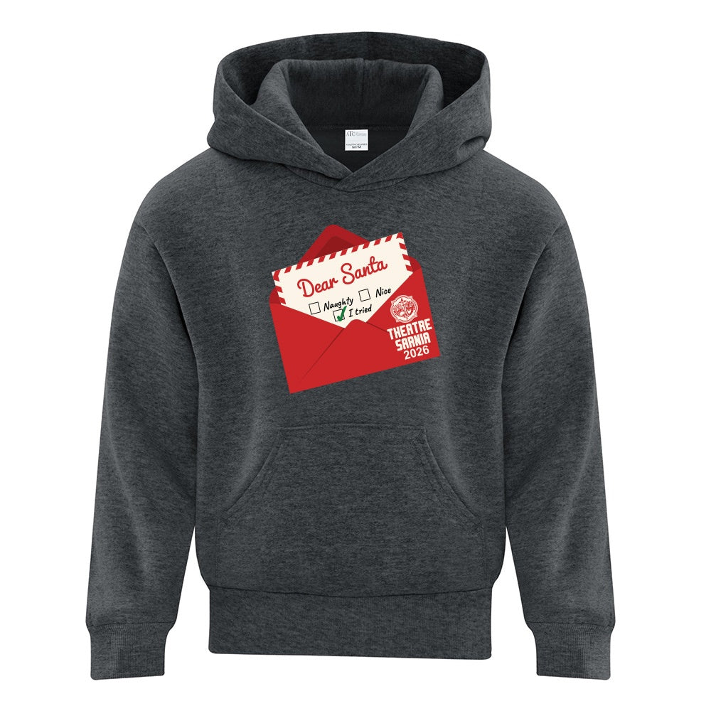 Dear Santa Youth Fleece Hooded Sweatshirt