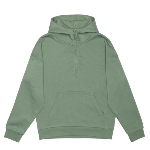 HERO 4220 UNISEX DROP SHOULDER 1/2 ZIP HOODIE